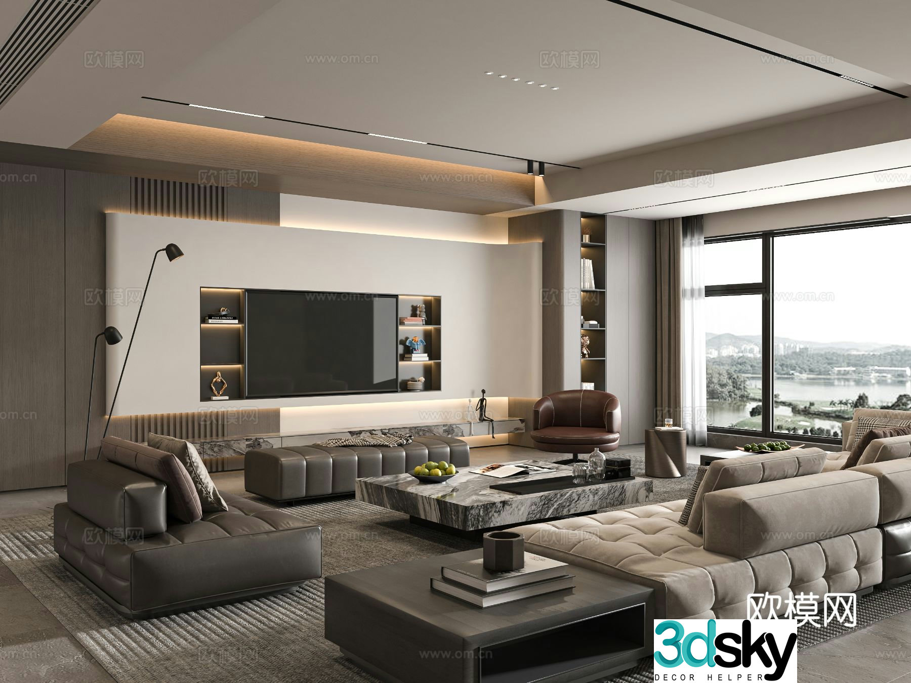 Italian living room 3d model