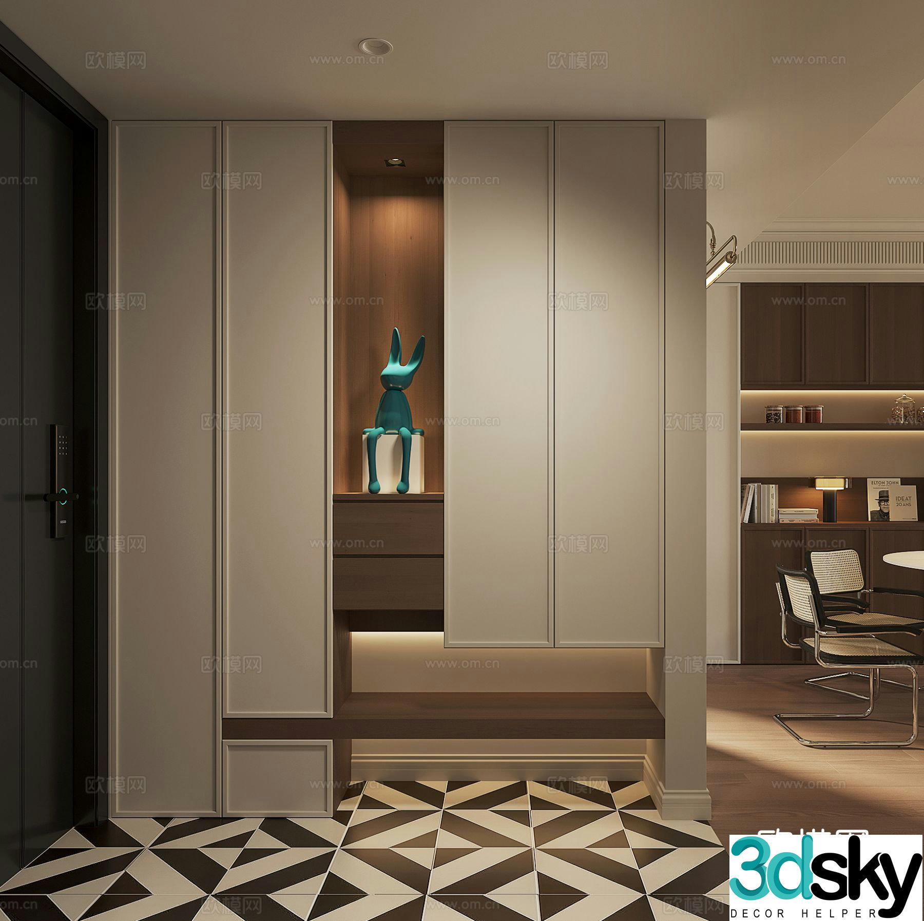 Entrance shoe cabinet Entry shoe cabinet 3D model