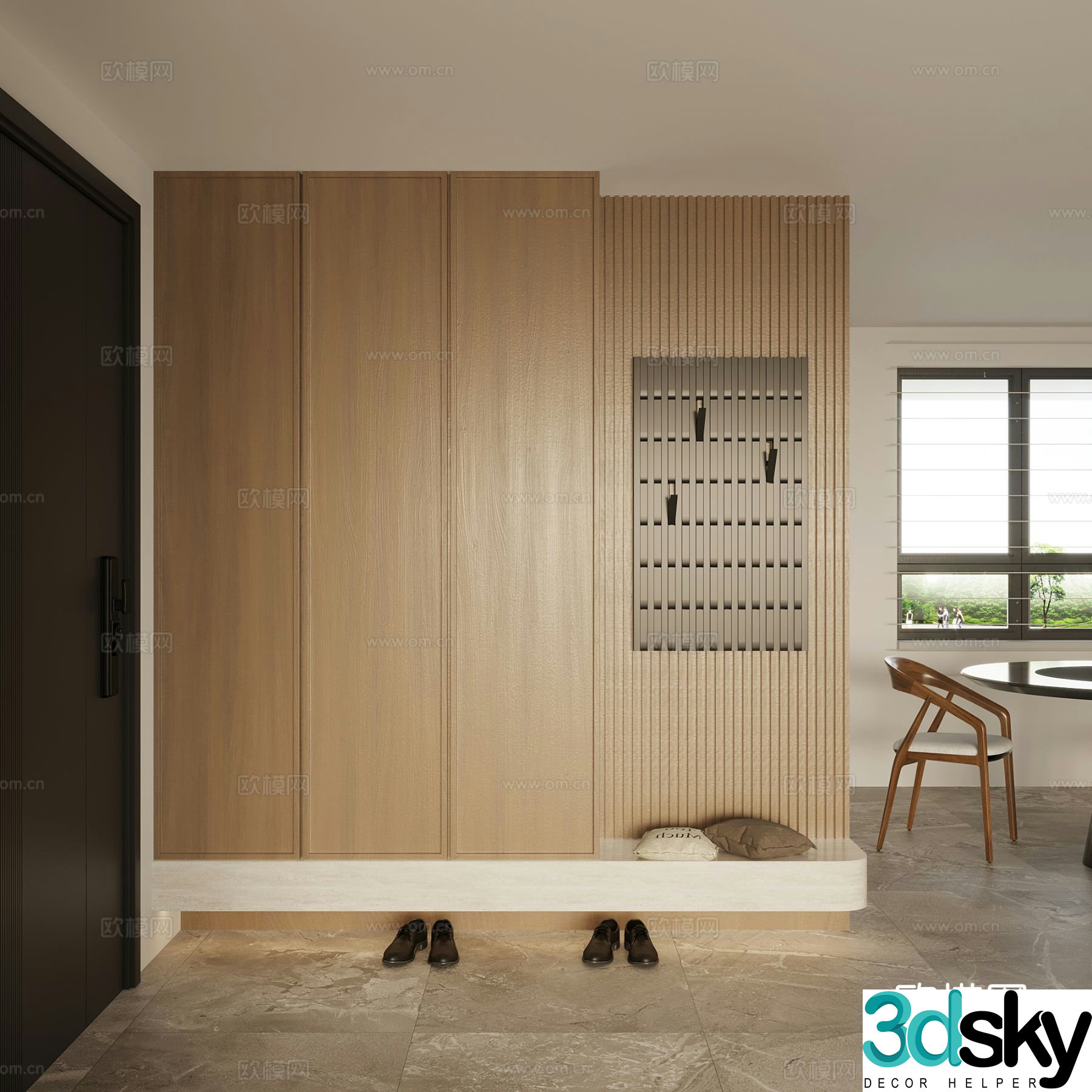 Entrance shoe cabinet Entry shoe cabinet 3D model