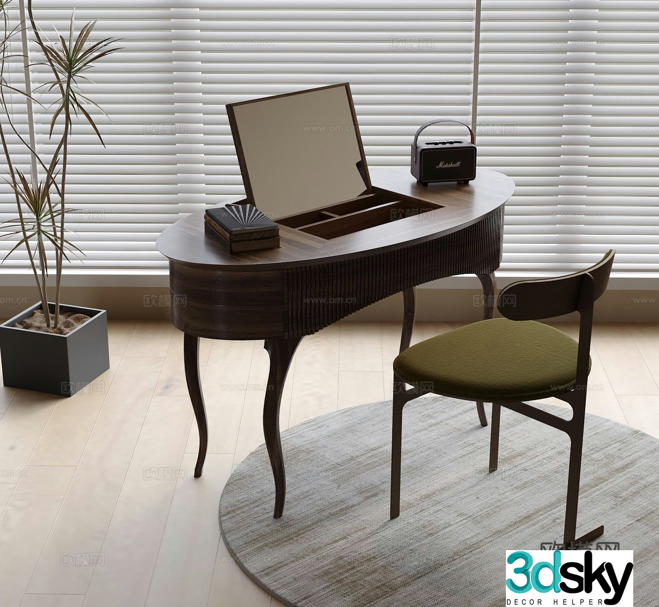 Italian dressing table dressing table 3d model