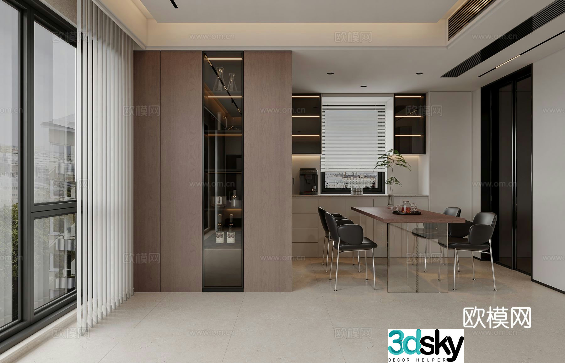 Modern restaurant 3d model