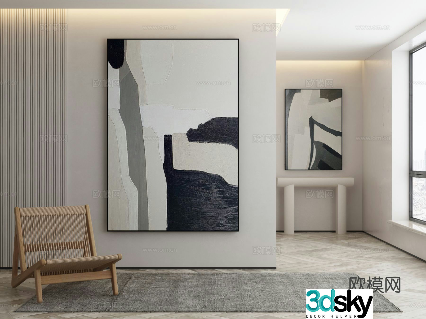 Decorative painting texture painting hanging painting 3d model