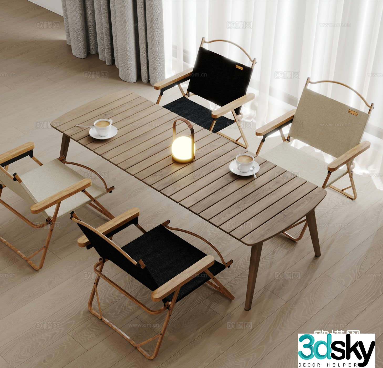 Outdoor tables and chairs camping tables and chairs 3d model