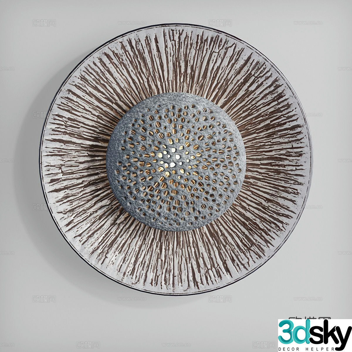 Creative wall decoration round hanging decoration 3d model