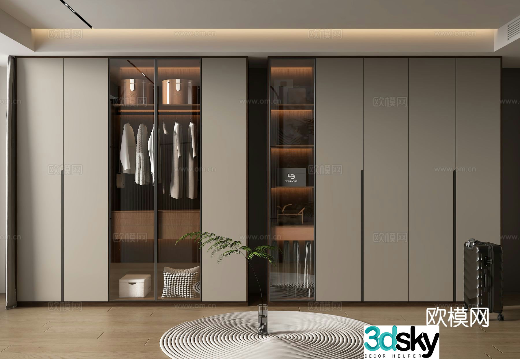 Modern wardrobe 3d model