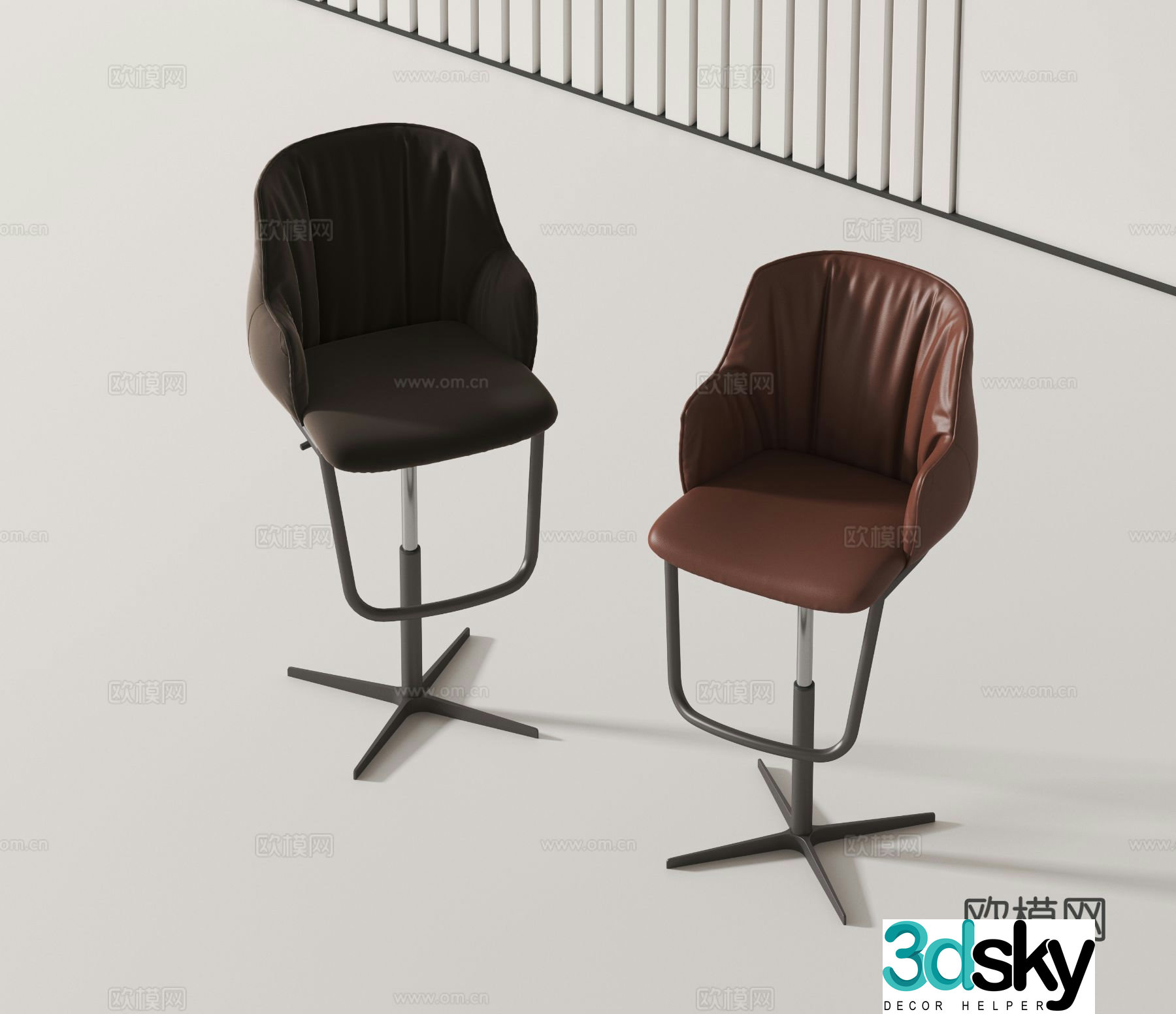 Modern bar stool bar stool 3d model