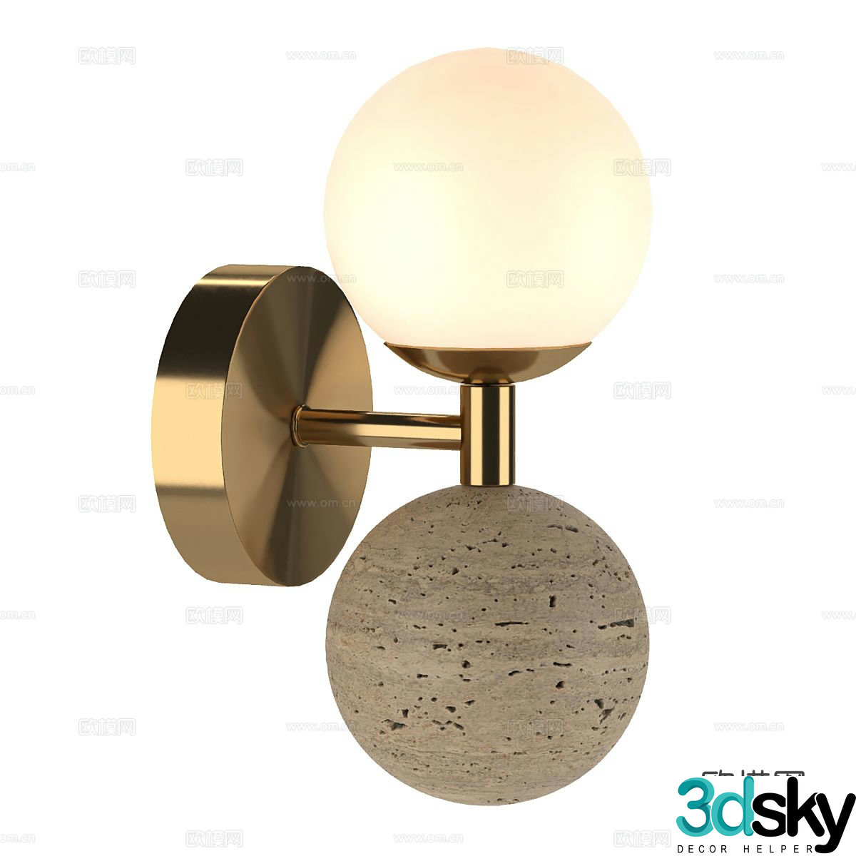 Light luxury wall lamp 3D model