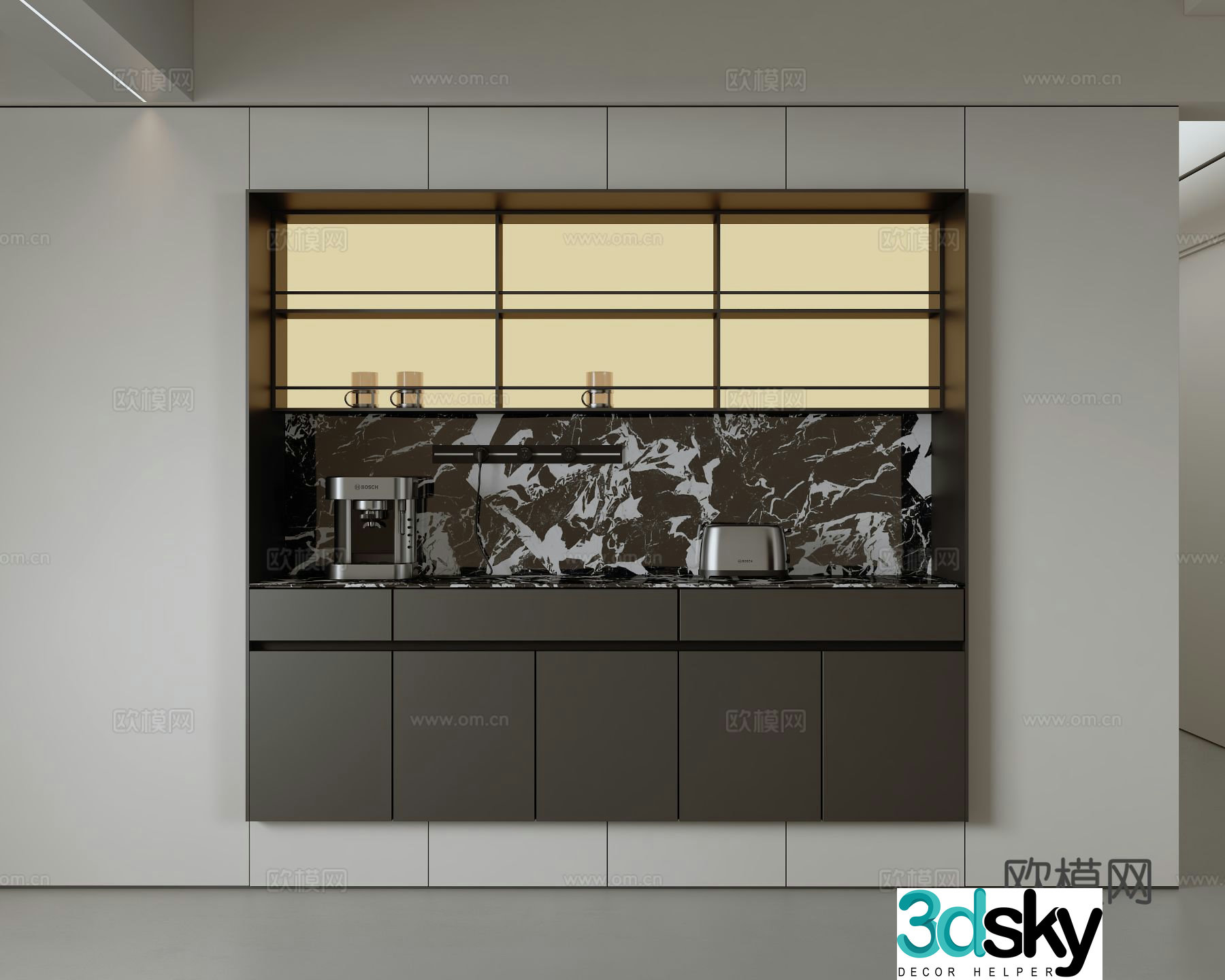 Modern sideboard 3d model