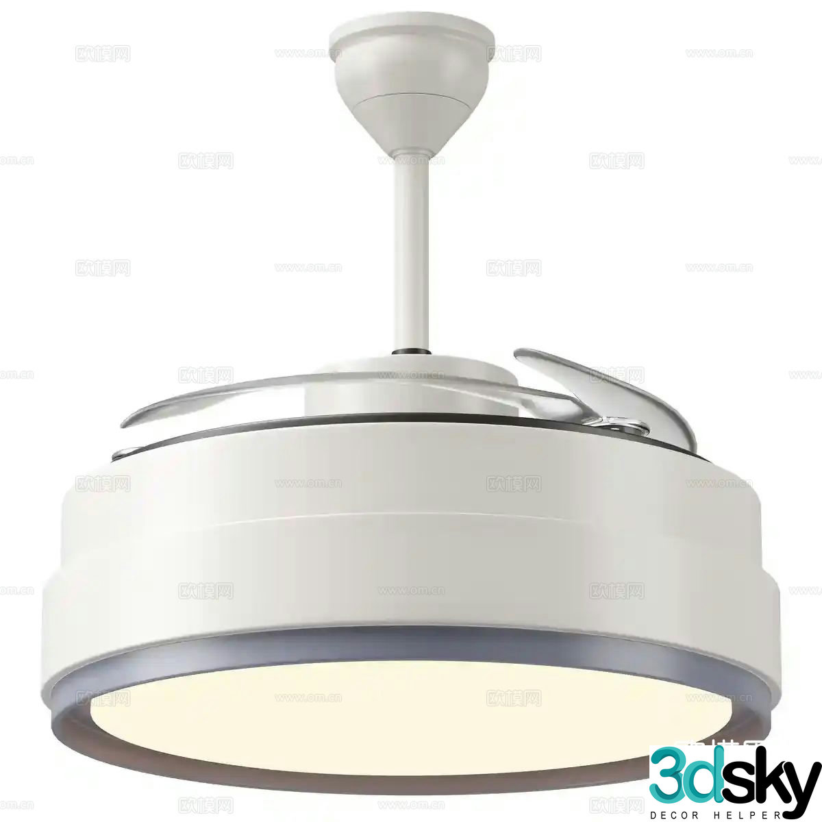 Modern chandelier fan chandelier 3d model