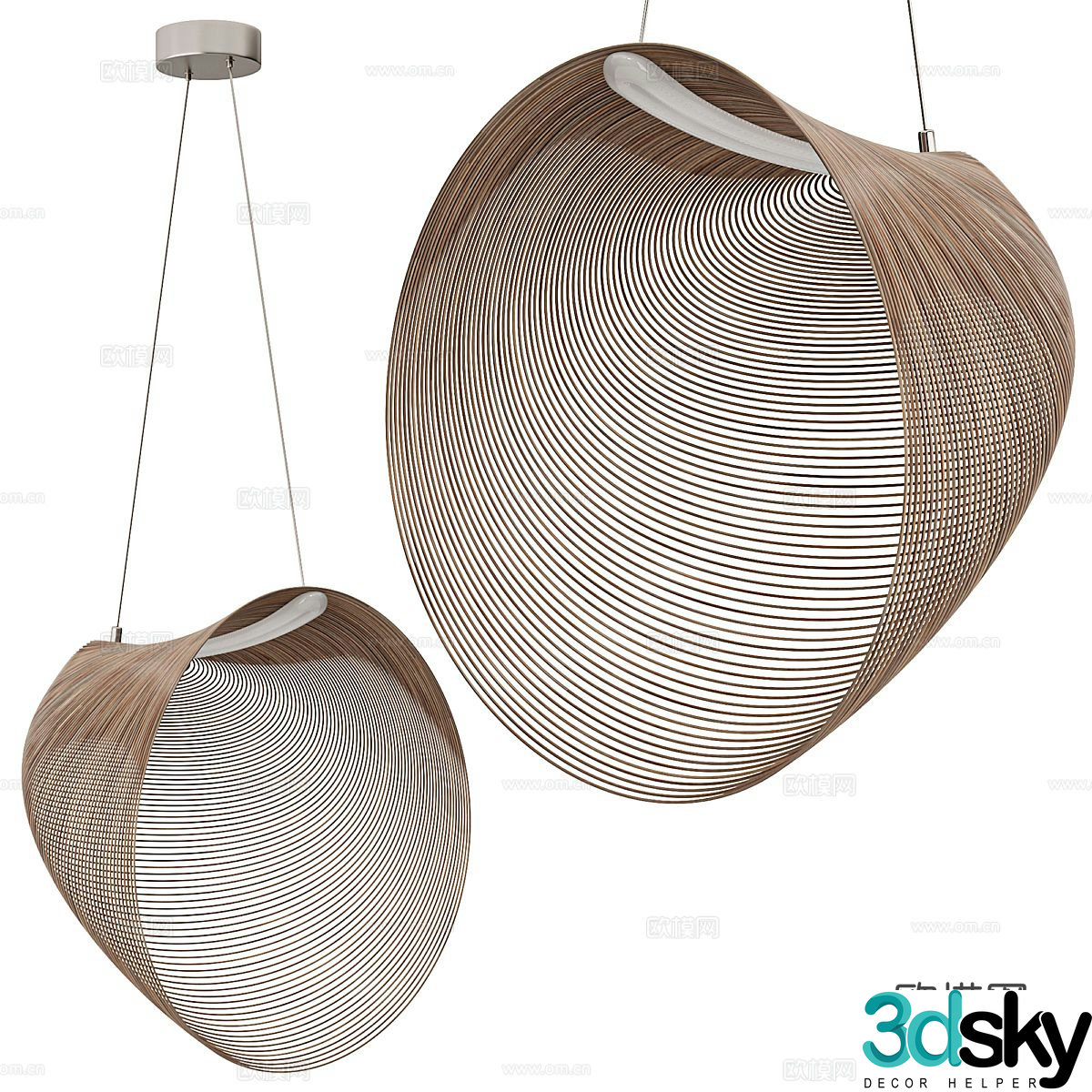 Wabi-sabi chandelier art chandelier 3d model