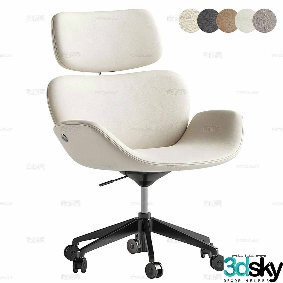 Cento office chair swivel chair 3d model
