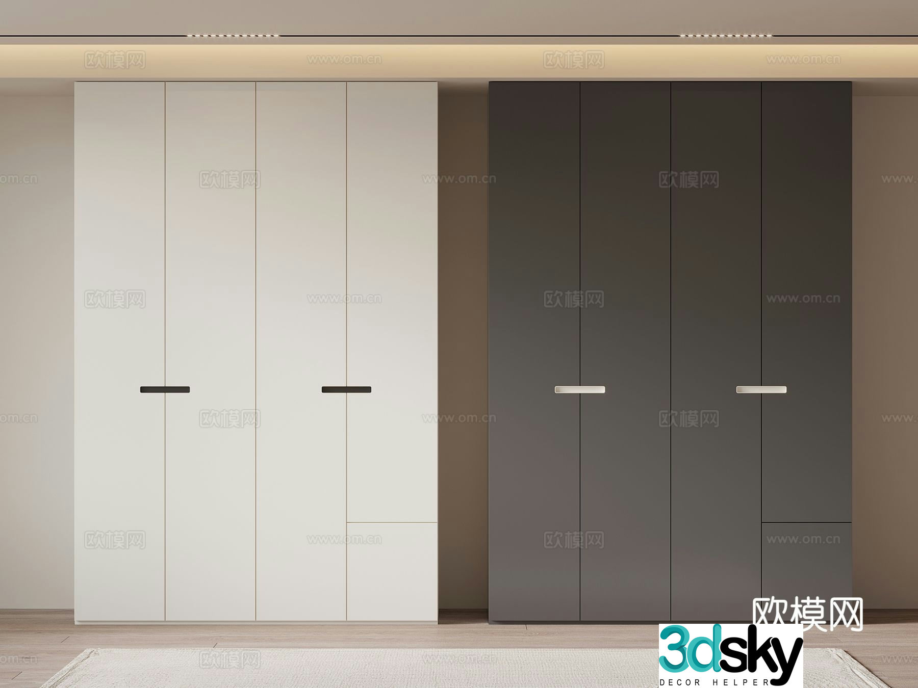 Modern wardrobe 3d model