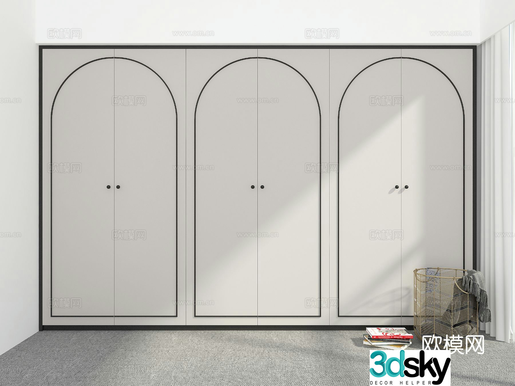 Modern wardrobe 3d model