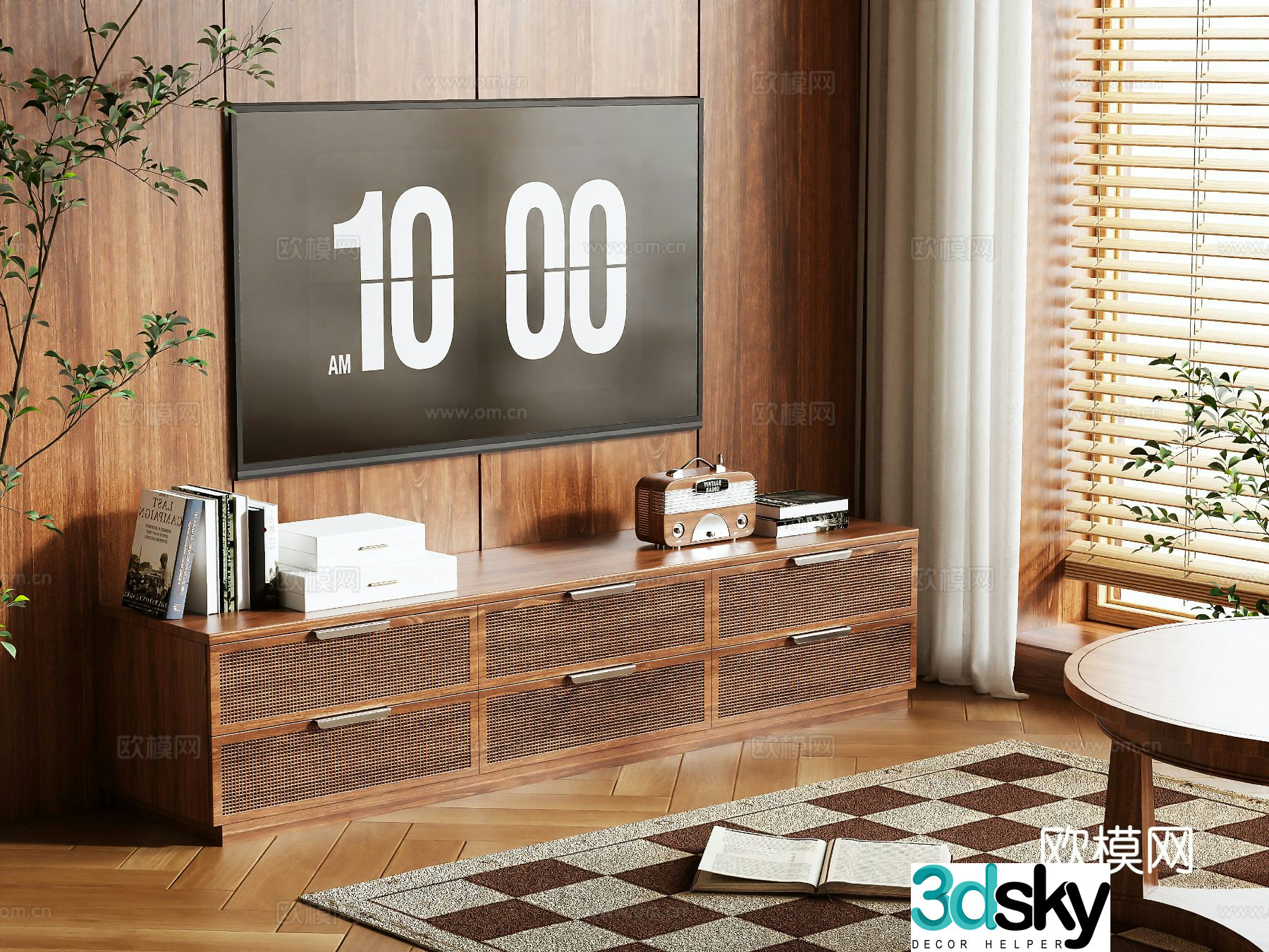 Wabi-sabi TV cabinet 3d model