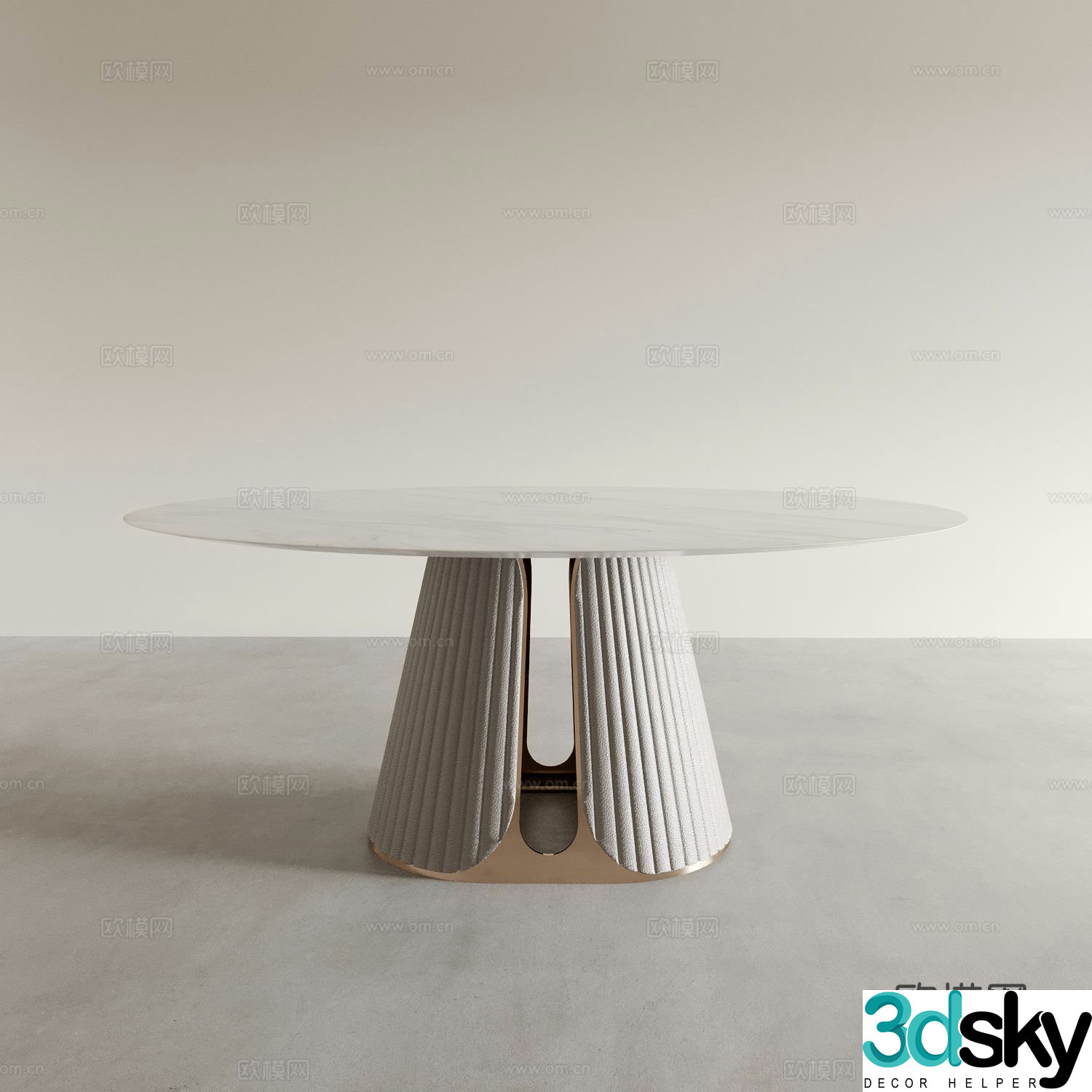 dining table round table 3d model