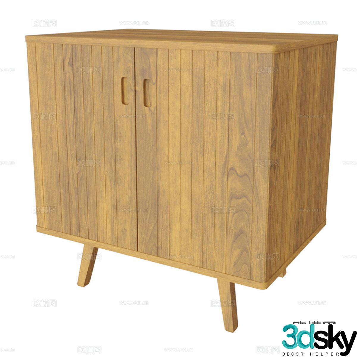 Log entrance cabinet 3d model