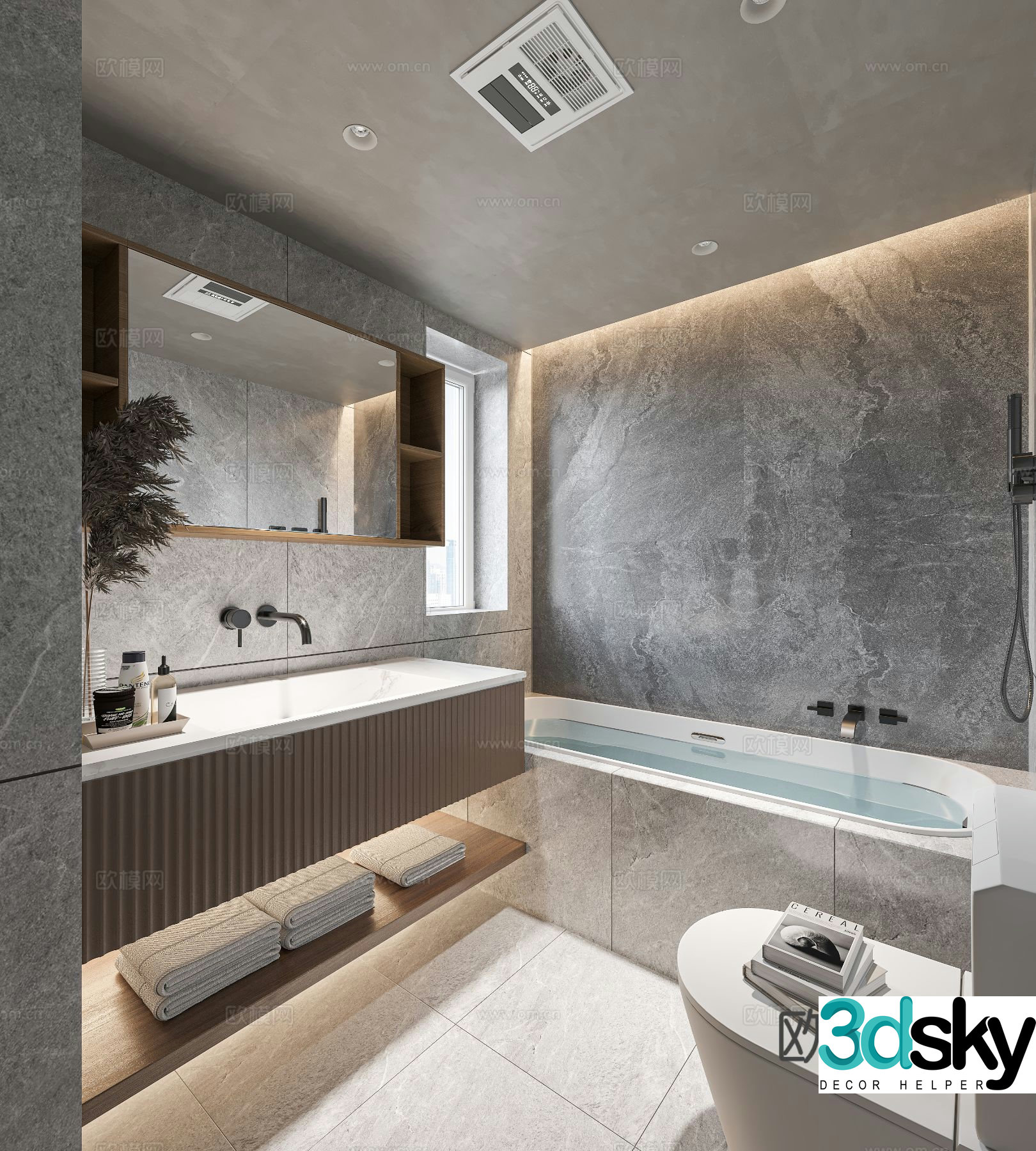 wabi-sabi bathroom bathroom 3d model