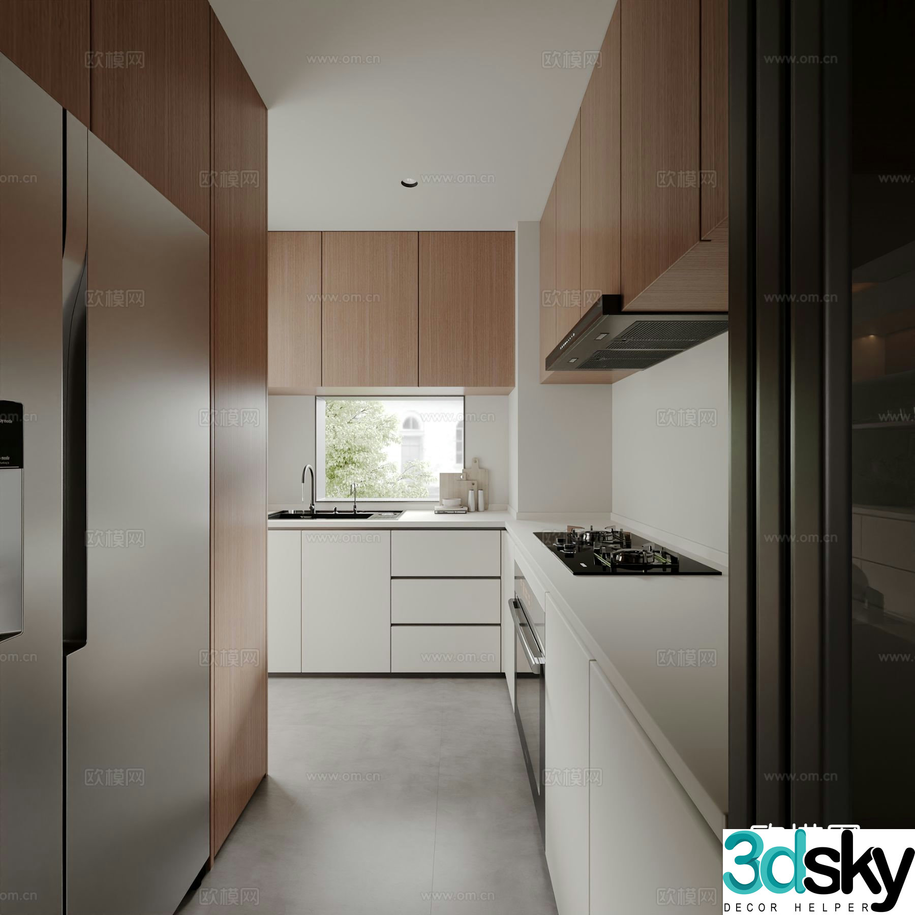 Italian kitchen cabinet 3d model