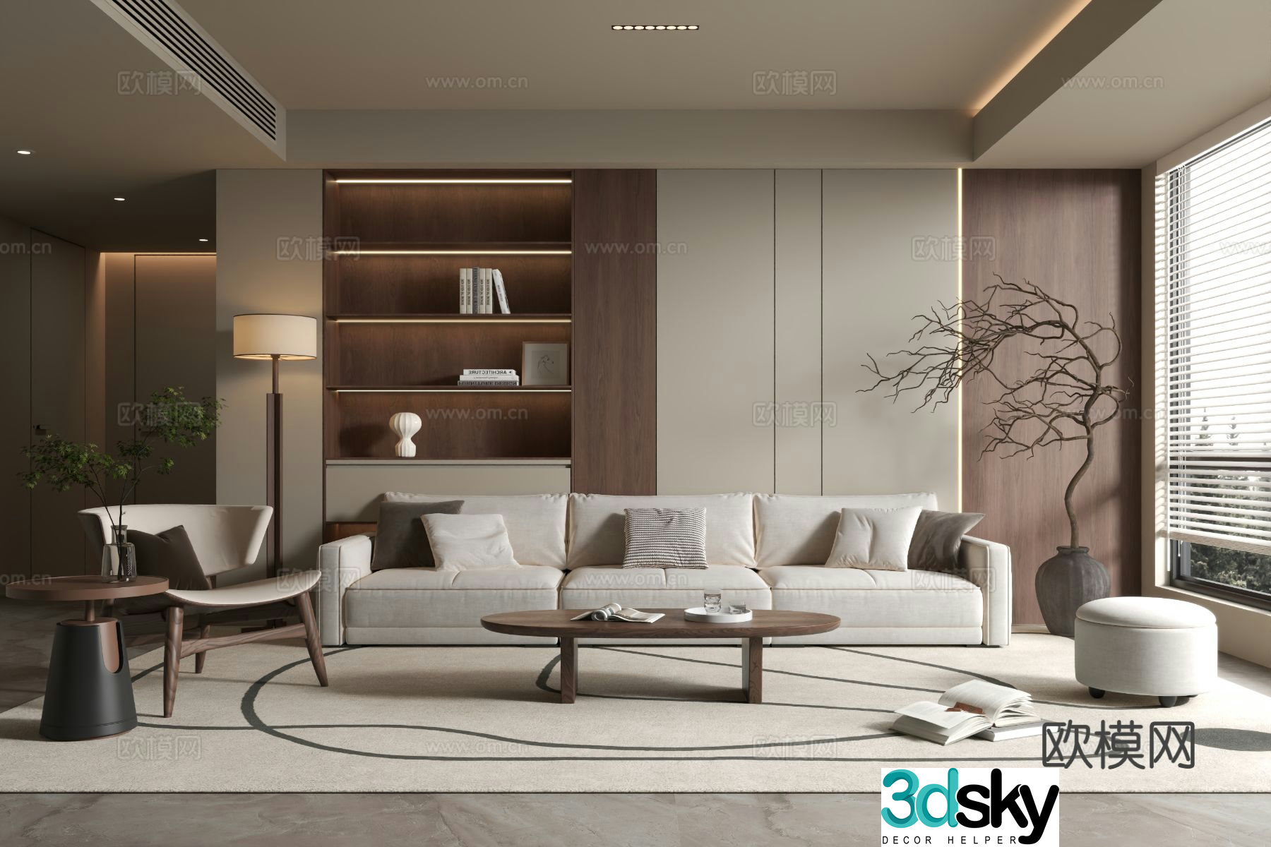 Medieval style living room 3D model