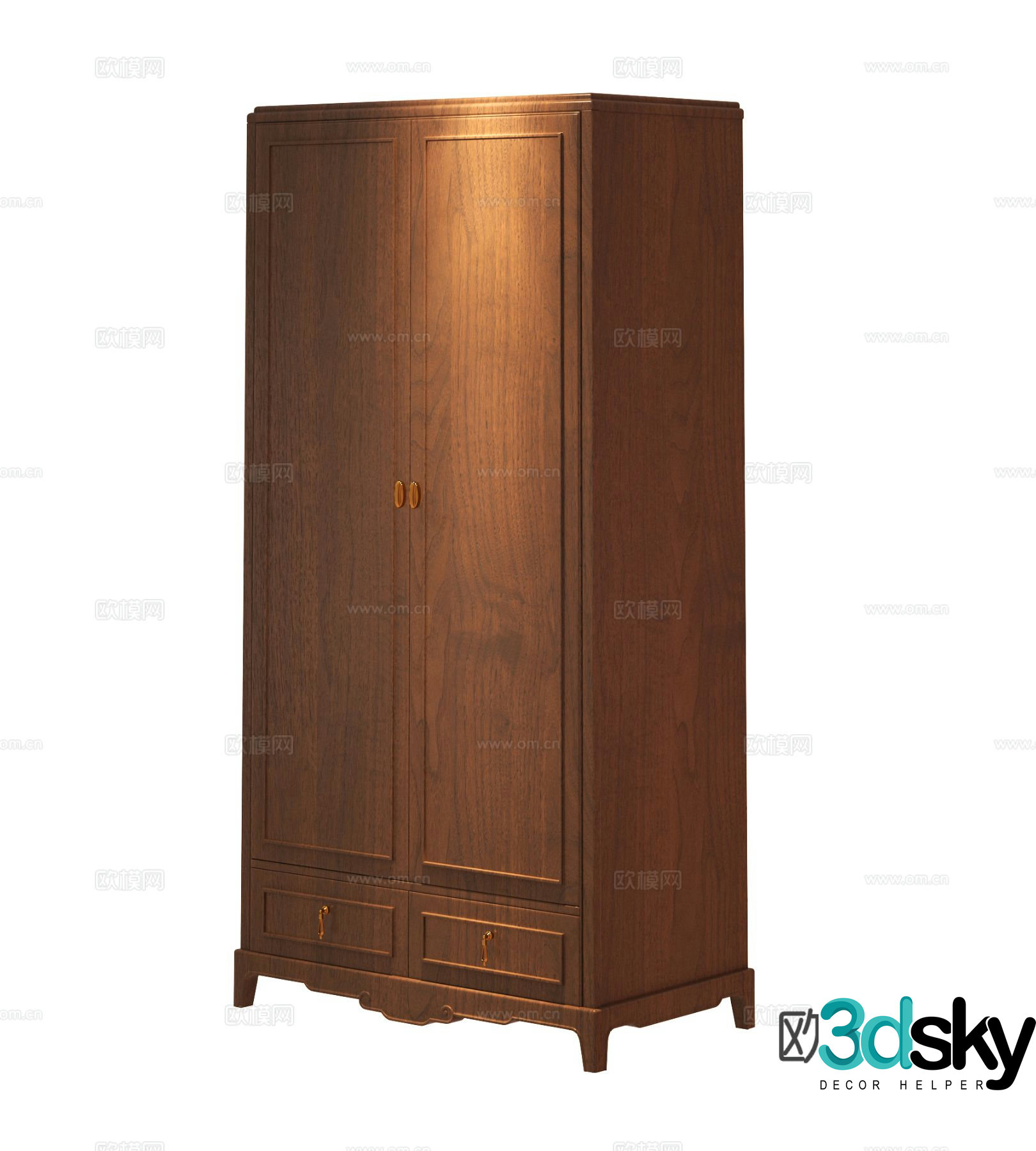 New Chinese style wardrobe 3d model