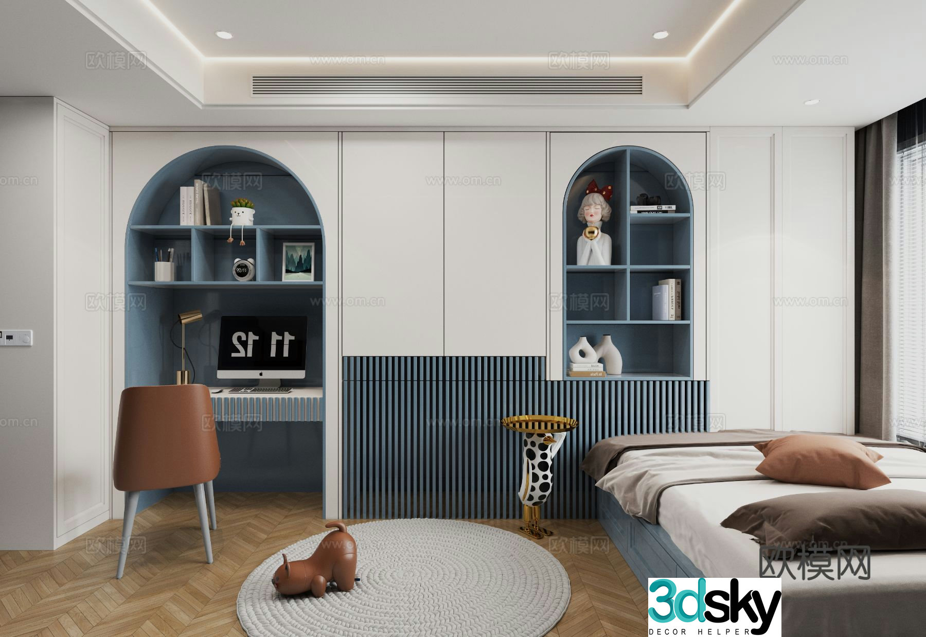 Modern tatami children’s room 3d model