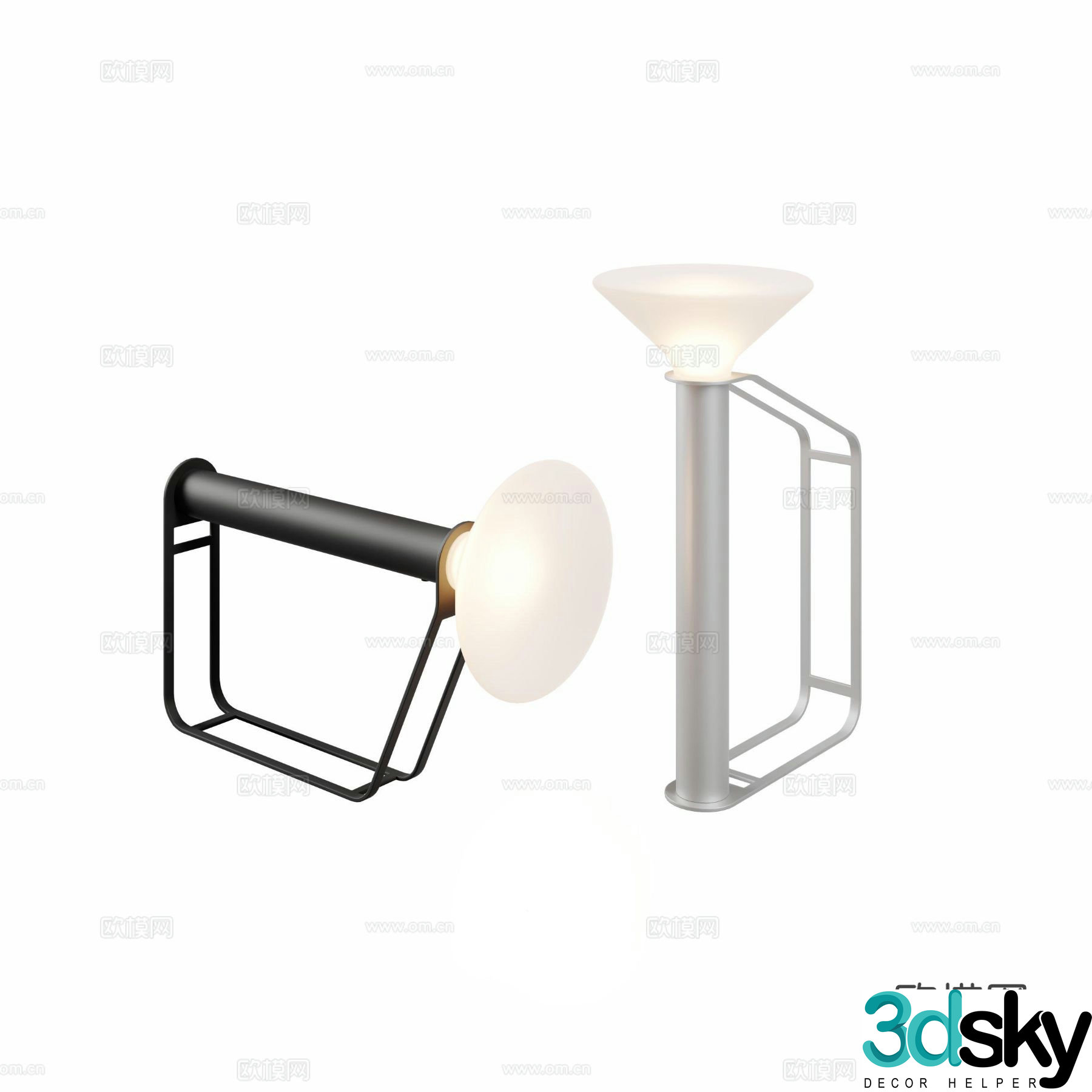 MUUTO portable light outdoor light camping light 3d model