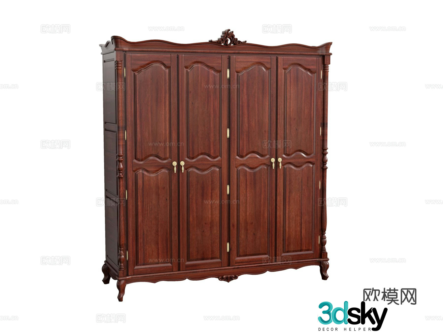 European style wardrobe 3d model