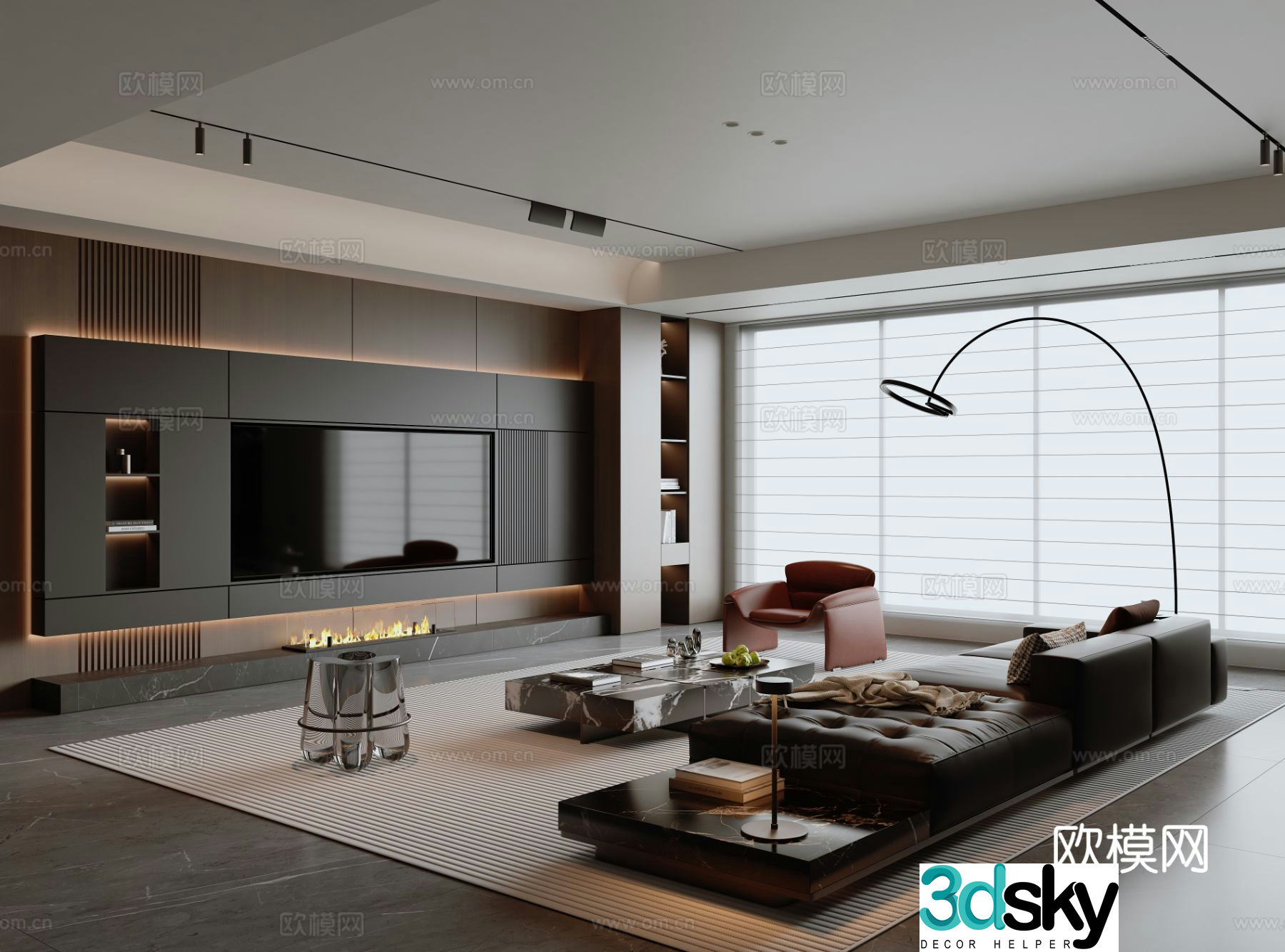 Italian living room 3d model