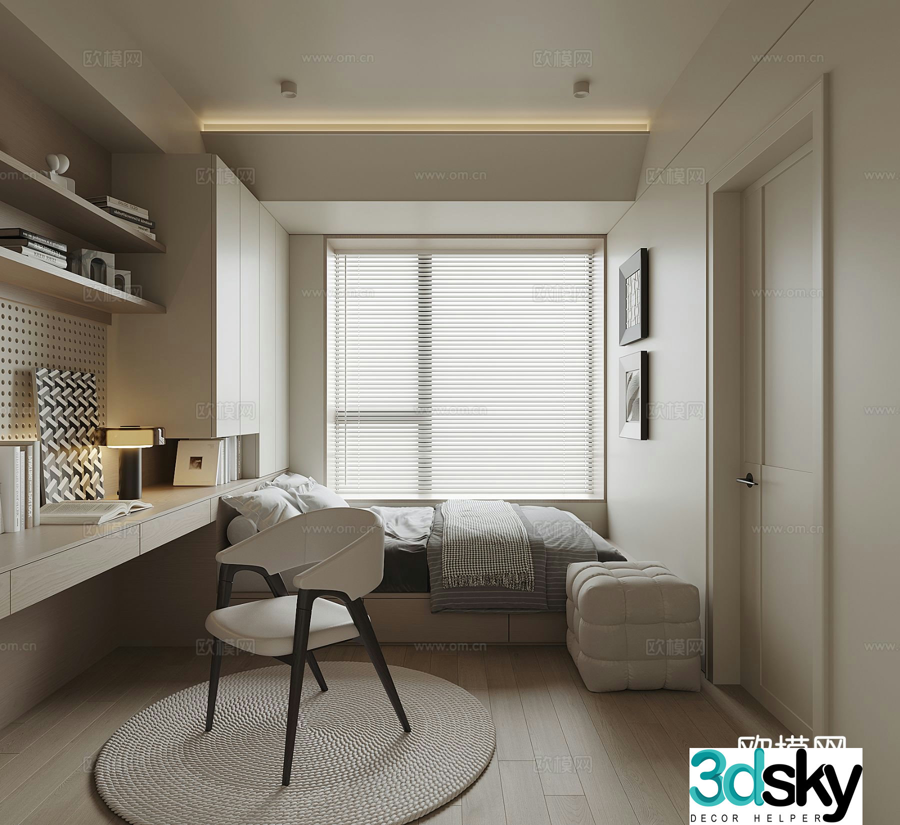 3d model of tatami bedroom and second bedroom