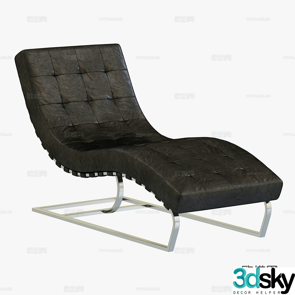 RH recliner leather recliner indoor recliner 3d model