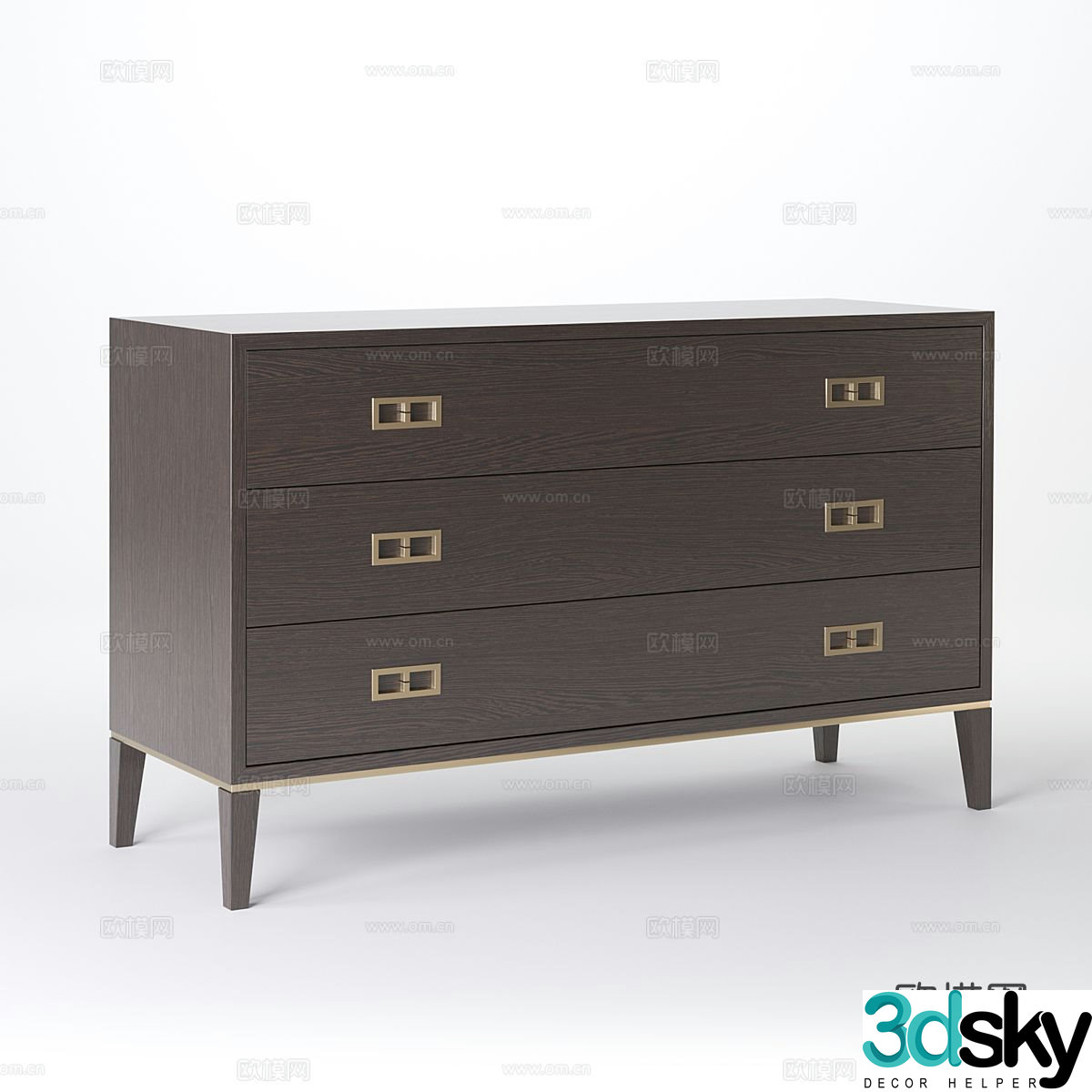 Modern chest of drawers side cabinet 3d model