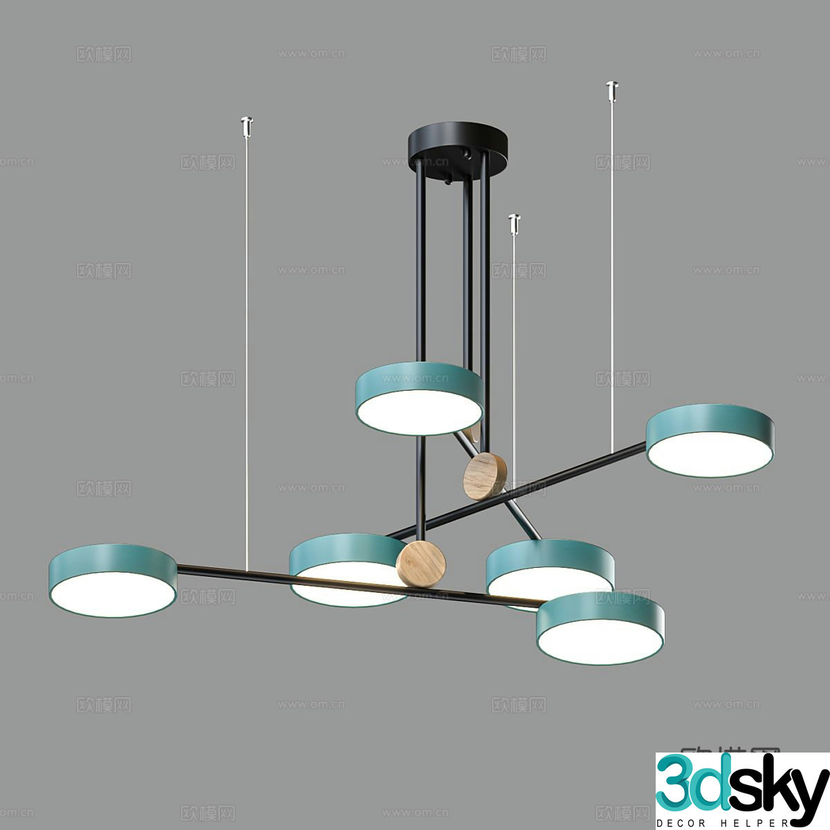 Simple chandelier living room chandelier 3d model