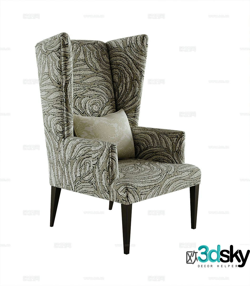 American chair leisure chair 3d model