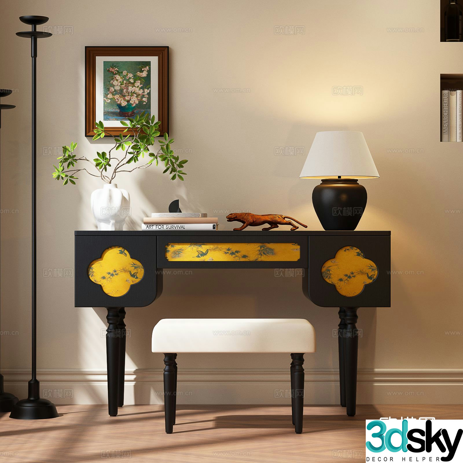 French dressing table dressing table 3d model
