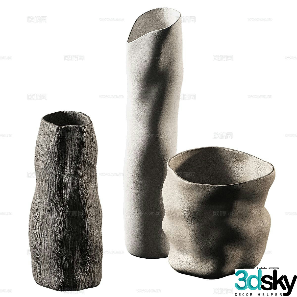 wabi-sabi pottery pottery pottery bottle 3d model