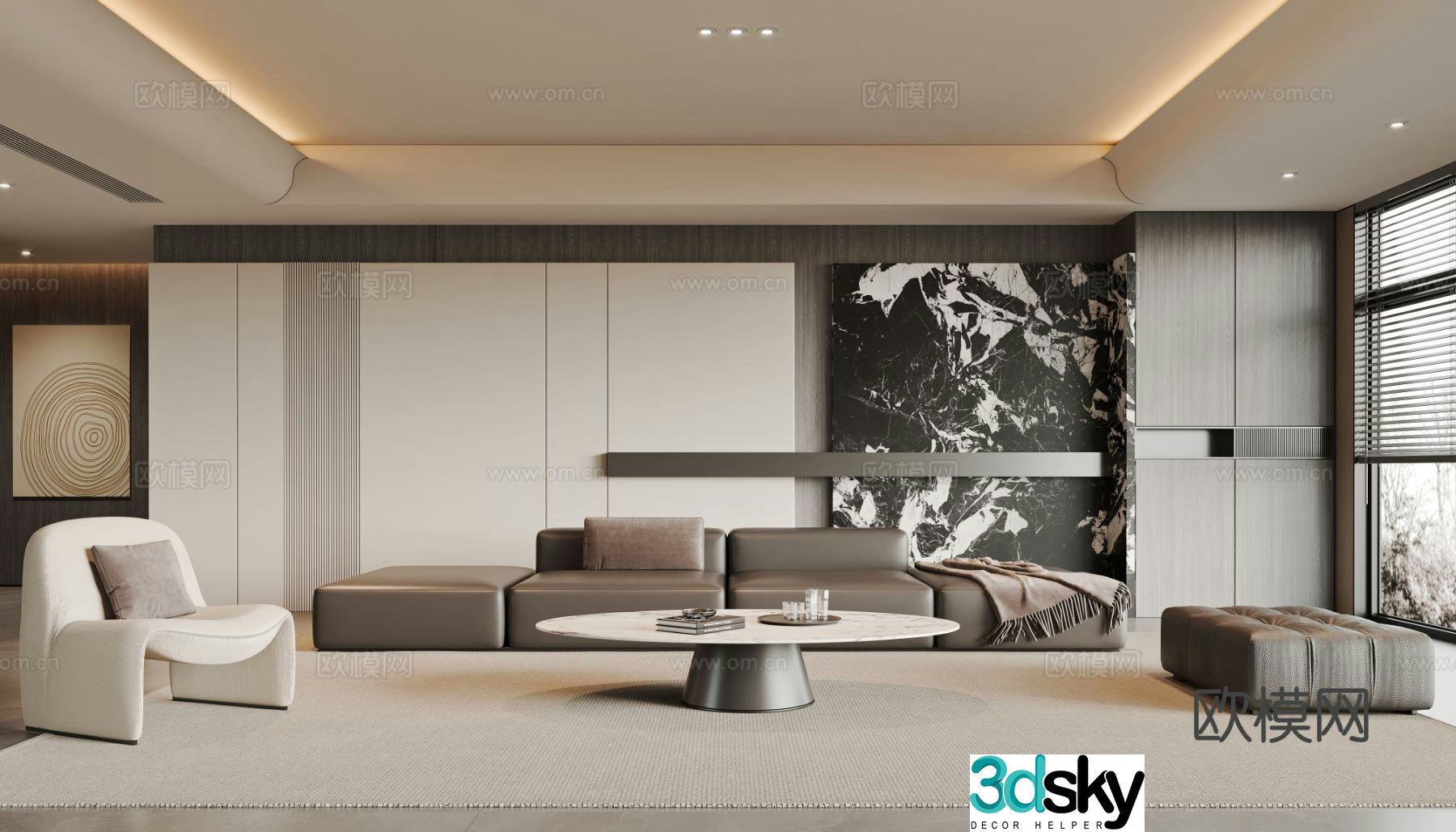 Italian living room 3d model