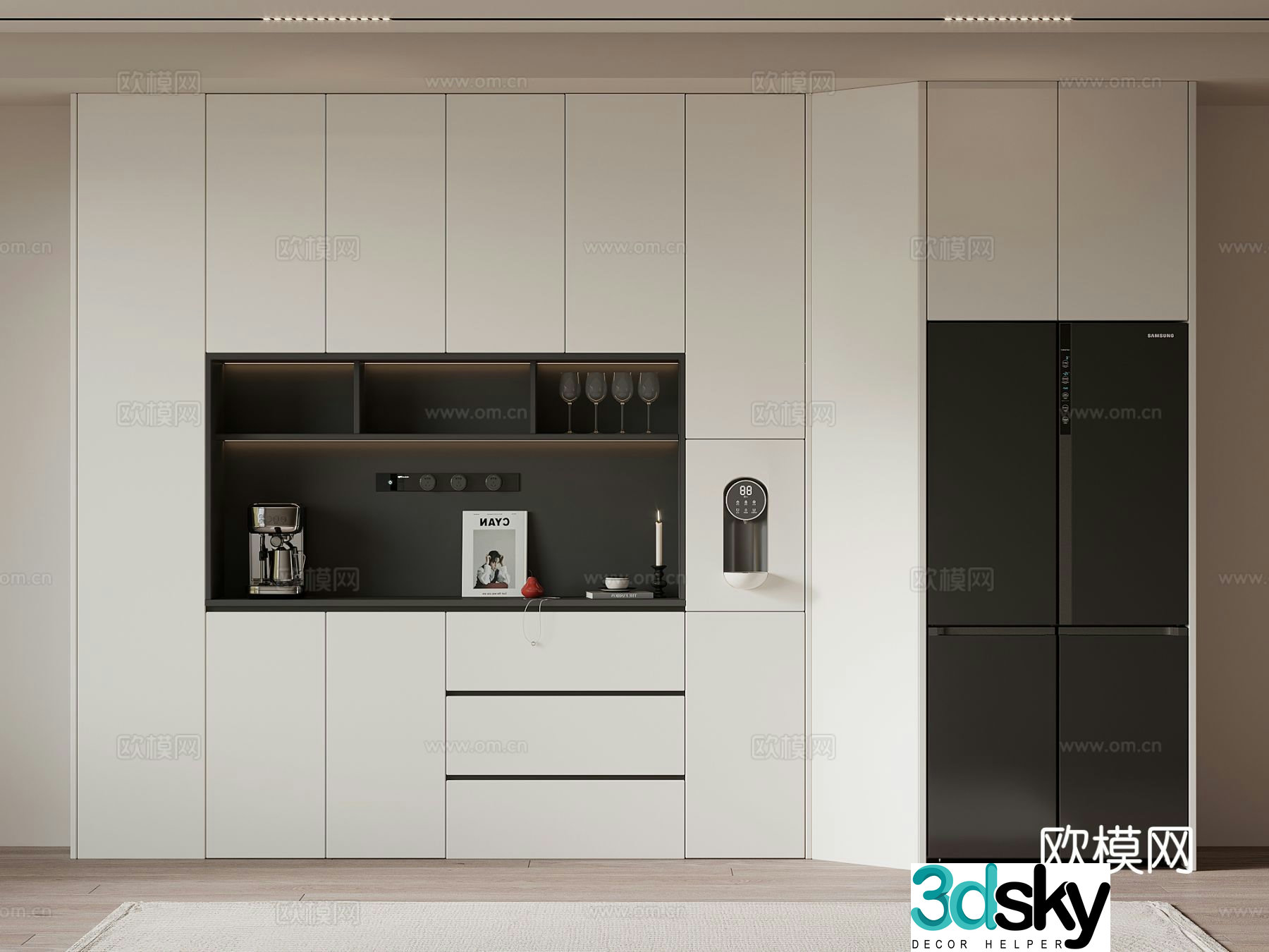 Modern sideboard 3d model