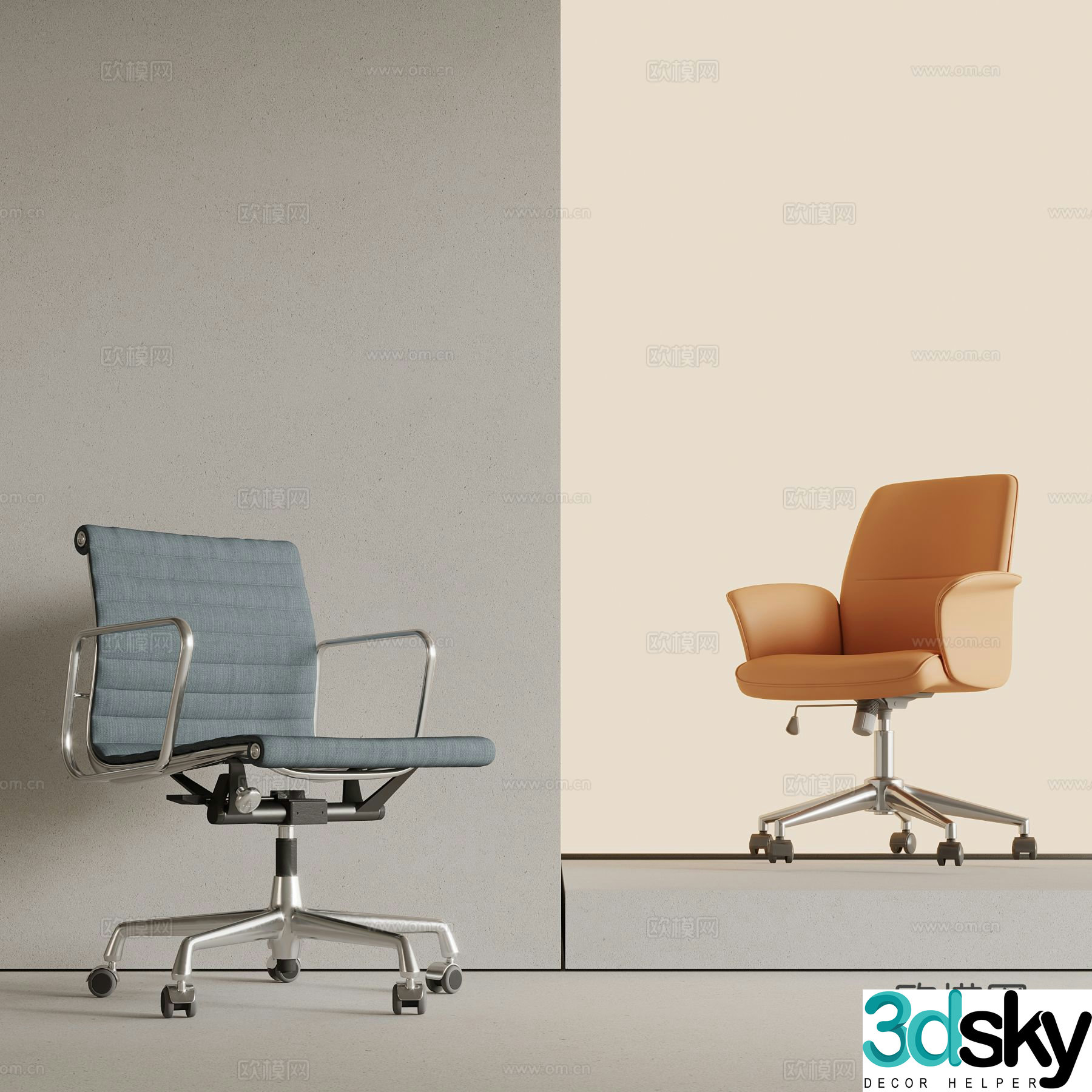Office chair shift chair staff chair 3d model