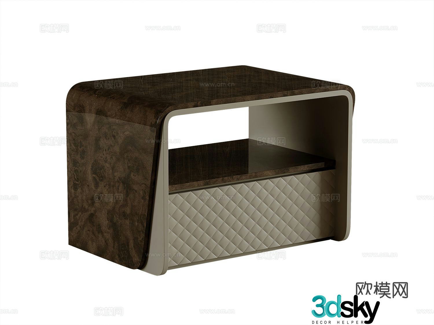 Italian bedside table 3d model