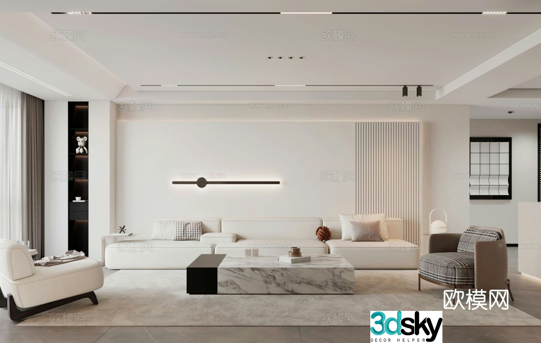 Modern living room 3d model