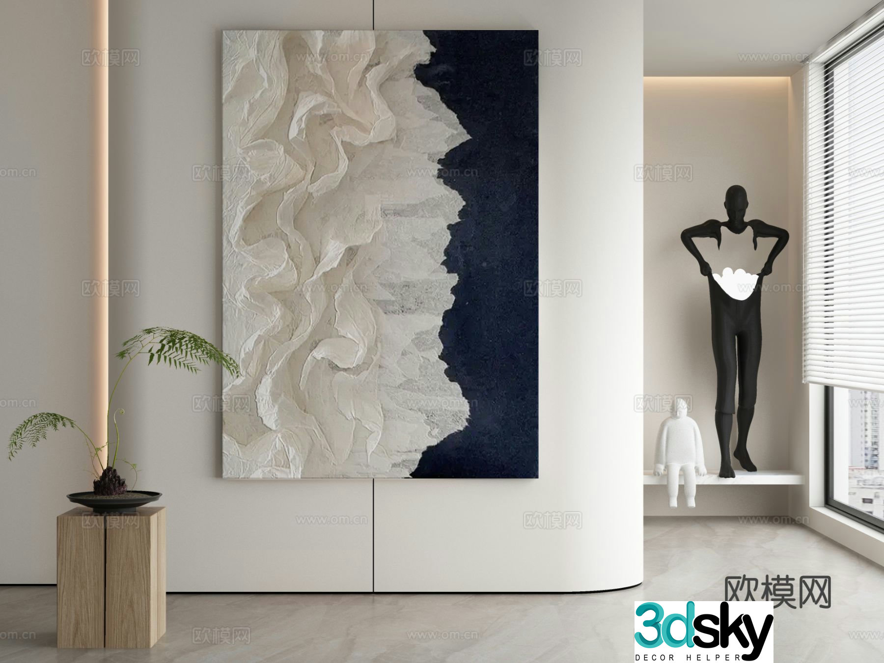 Decorative painting texture painting hanging painting 3d model