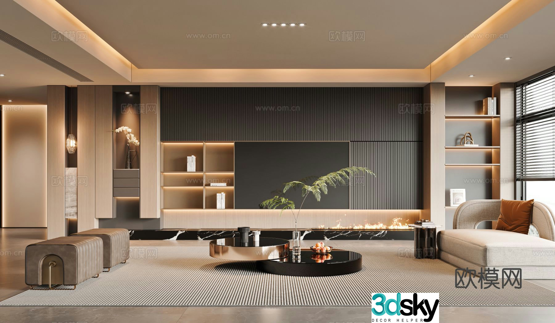 Italian living room 3d model