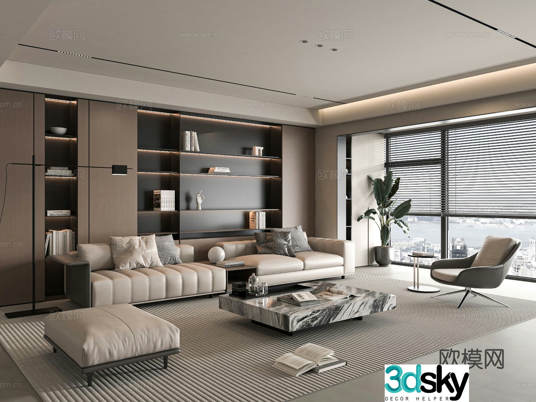 Italian living room 3d model