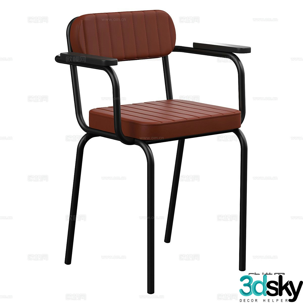Nordic chair dining chair 3d model