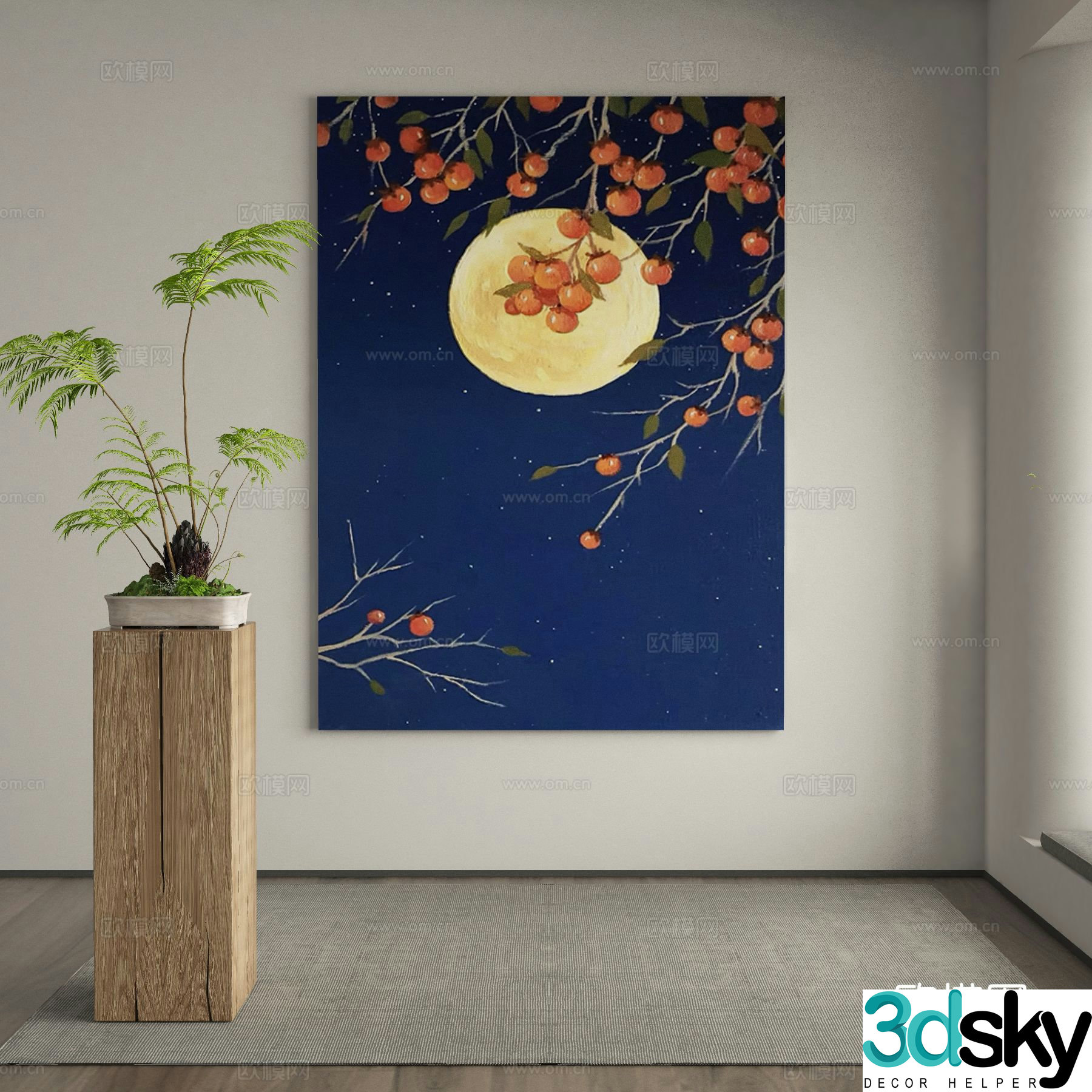 Decorative painting oil painting hanging painting 3d model