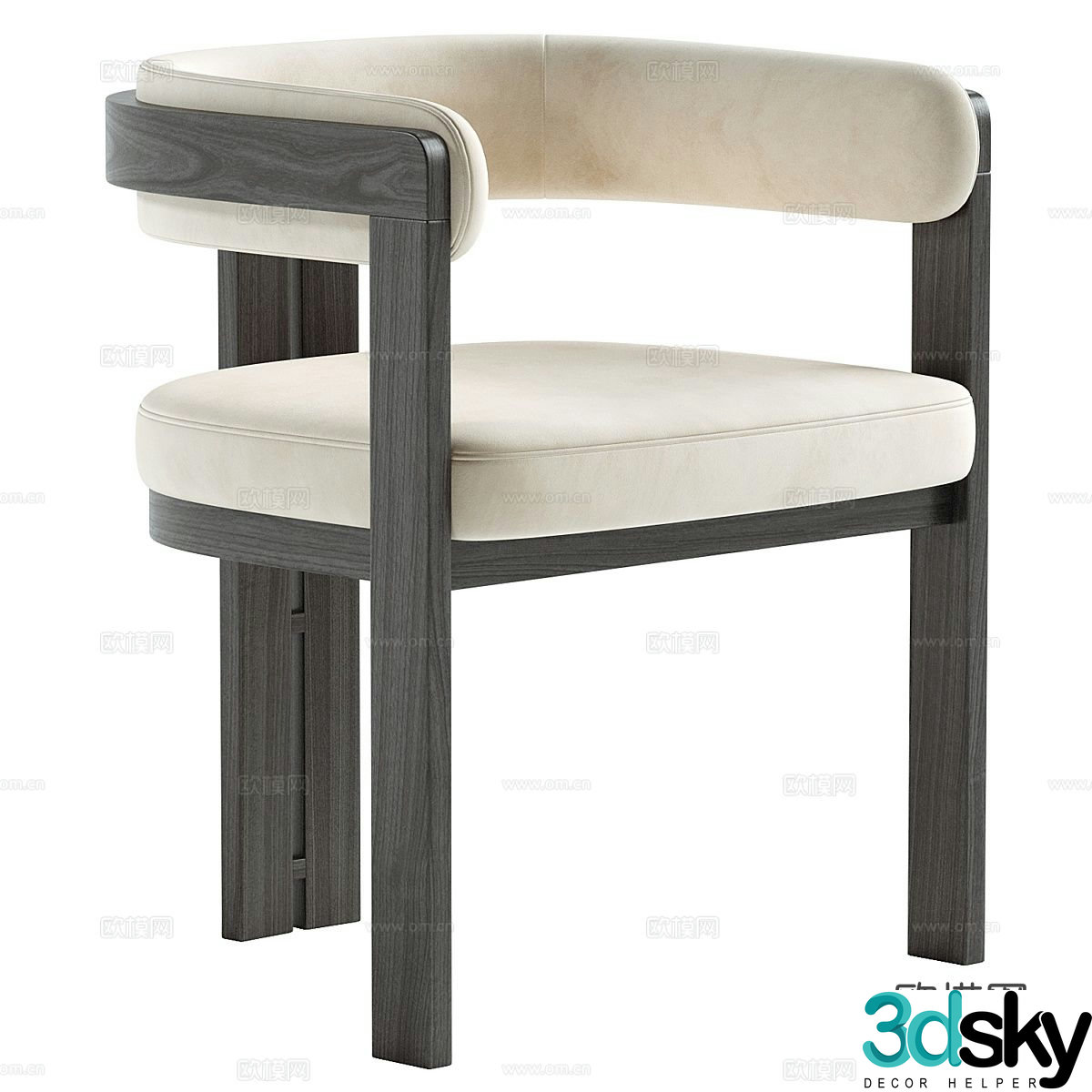 Modern chair dining chair 3d model