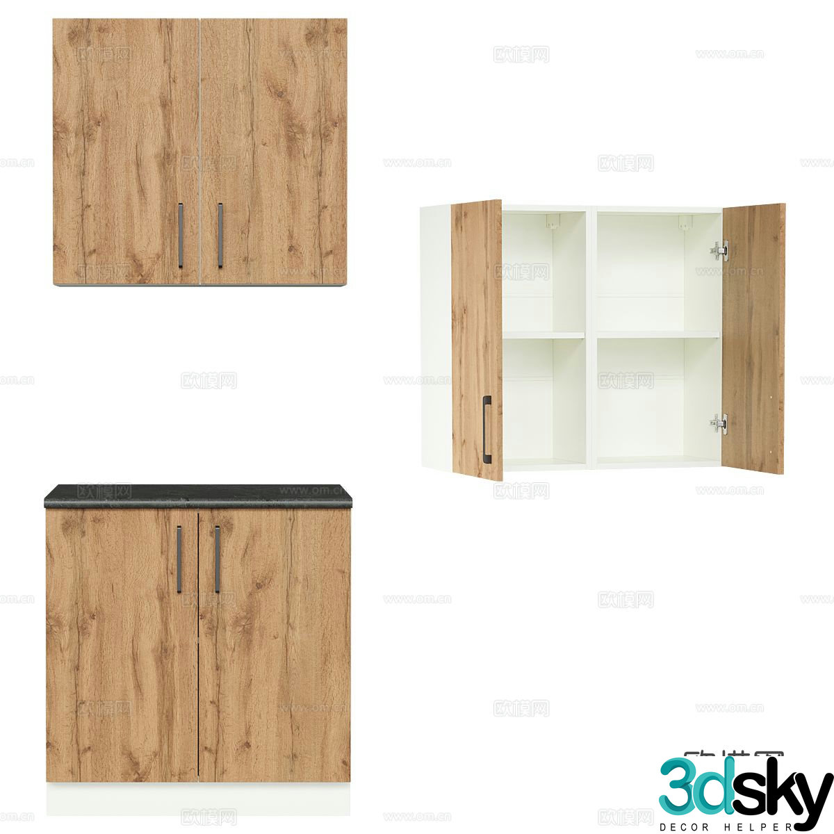 Nordic low cabinet shoe cabinet 3d model