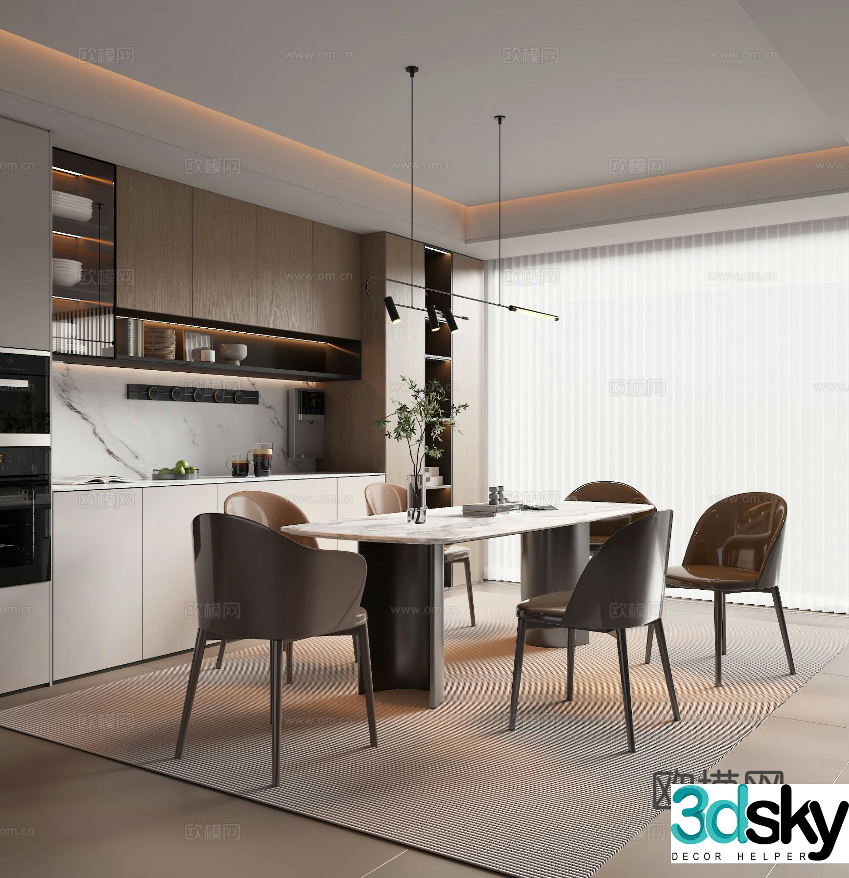 Italian restaurant 3d model