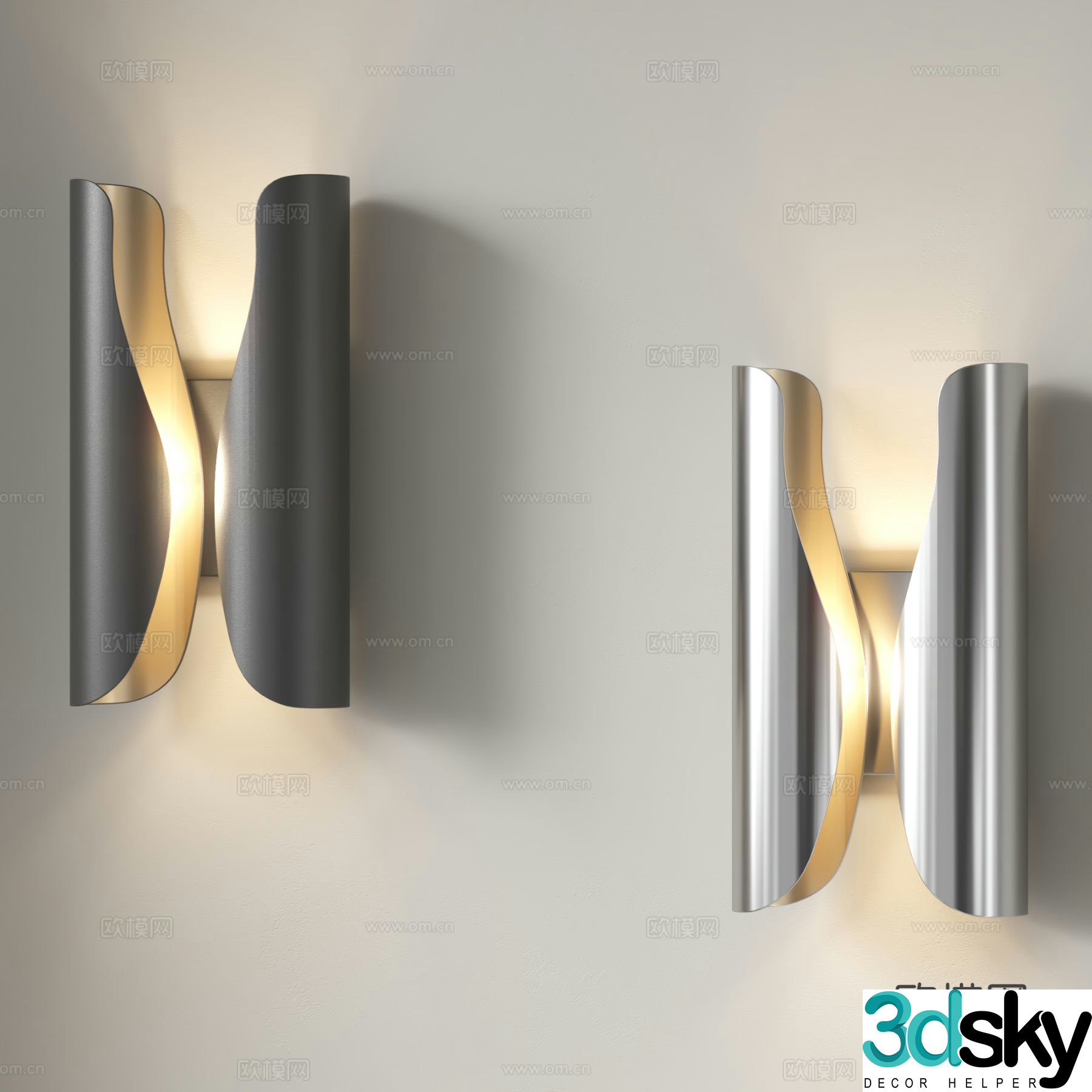 Creative wall lamp bedside wall lamp 3d model