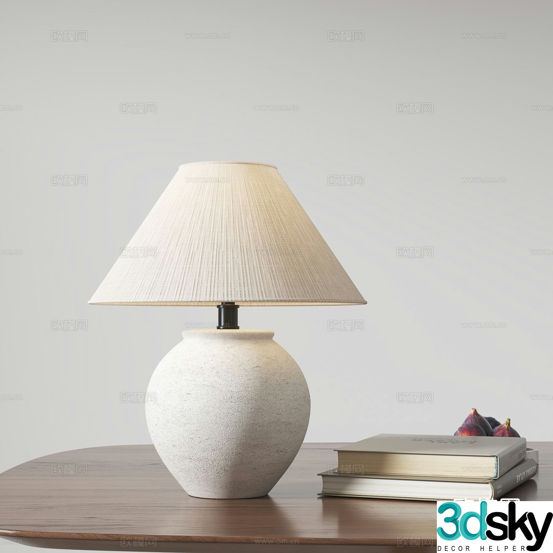 New Chinese style table lamp ceramic table lamp 3d model